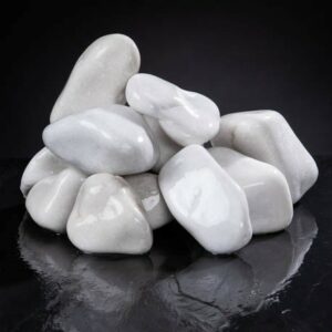 60-100 galet marbre blanc